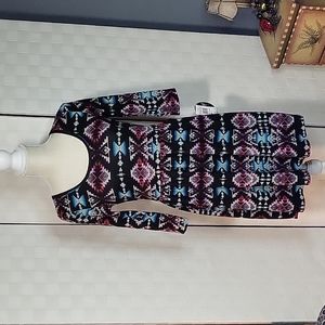 BeBop (NWT) Size S- Women's Southwestern Print Scoopneck Dress